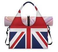 United Kingdom Flag Sports Duffle Bag with Shoe Compartment British Flag Weekend Overnight Bags Tote Cabin Luggage Bag for Gym Yoga Travel