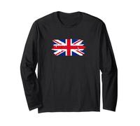 United Kingdom Flag Textless Union Jack Grunge Long Sleeve T-Shirt