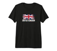 United Kingdom Flag Union Jack Typography Grunge Premium T-Shirt