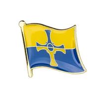 United Kingdom Great Britain Shires, Counties & Districts Flags Metal Pin Badge Brooch (County Durham)