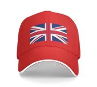 United Kingdom Hat United Kingdom Flag Baseball Cap British Hat for Women Men Trucker Hat Dad Hat Adjustable Hat, Red, One size
