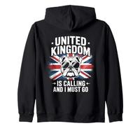 United Kingdom Is Calling And I Must Go Bulldog Zip Hoodie