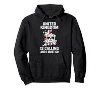 United Kingdom Is Calling And I Must Go UK Bulldog Map Pullover Hoodie