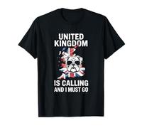 United Kingdom is Calling and I Must Go UK Bulldog Map T-Shirt