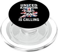 United Kingdom Is Calling British Bulldog Union Jack UK Map PopSockets PopGrip for MagSafe