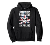 United Kingdom Is Calling British Bulldog Union Jack UK Map Pullover Hoodie
