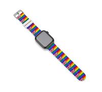 United Kingdom LGBT Rainbow Flag Silicone Watchbands Compatible for IWatch Straps 38mm 40mm 42mm 44mm