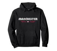 United Kingdom Manchester UK 70s 80s Retro Type Graphic Pullover Hoodie