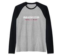 United Kingdom Manchester UK 70s 80s Retro Type Graphic Raglan Baseball Tee