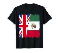 United Kingdom Mexico Flag UK Mexican Roots T-Shirt