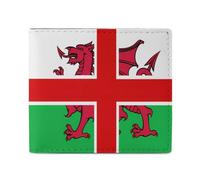 United Kingdom of England and Wales Flag Bifold Wallet Front Pocket with Money and Credit Card Holder for Men Women