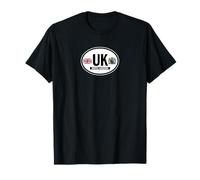 United Kingdom Oval Auto Decal with Flag and Crest T-Shirt