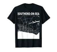 United Kingdom Souvenir Southend-on-Sea City Street Map T-Shirt