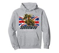 United Kingdom themed Speedway Dirt Track Graphic Pullover Hoodie