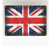 United Kingdom UK Union Jack Flag Metal Sign Gift Poster Plaque British 8X12 Inch
