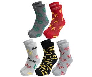 United Labels 5 Pairs DC Comics Justice League Socks for Men, 40-45, Men's Socks, Men's Stockings, multicoloured, 40-45