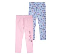 United Labels Barbie Leggings for Girls Kids Leggings Trousers Girls Trousers Sports Trousers Blue/Pink (Pack of 2) (DE/NL/SE/PL, Numeric, 122, 128, Regular, Blue/Pink)