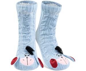 United Labels Disney Eeyore Donkey Hut Socks - Women's Winnie the Pooh Cuddly Socks, Blue, One Size (38-43 EU)