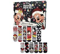United Labels Disney Minnie Mouse Advent Calendar with 12 Pairs of Socks for Women, Size 35-41, Calendar with Trainers and Long Socks, Christmas Calendar Gift