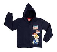 United Labels Fireman Sam Hooded Sweatshirt for Boys with Zip Hoodie Sweat Jacket Blue