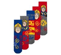 United Labels Fireman Sam socks for boys - children's sneaker socks (pack of 5) (DE/NL/SE/PL, numeric, 31, 34, regular, multicoloured)