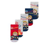 United Labels Fireman Sam socks for boys - kids sneaker socks (pack of 5) (DE/NL/SE/PL, numeric, 23, 26, regular, multicoloured)