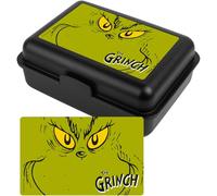 United Labels Grinch Lunch Box with Compartments 1200 ml, Black, Lunch Box for Children and Adults, Lunch Box with Divider, Lunch Box