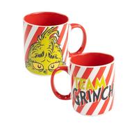 United Labels Grinch Mug 320 ml, Red White Coffee Mug Team Grinch Ceramic Coffee Mug Christmas Mug