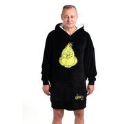 United Labels Grinch Oversize Hoodie Blanket with Sleeves and Hood for Men, Black, Cuddly Jumper, One Size, Fluffy Blanket Jumper, black, One Size