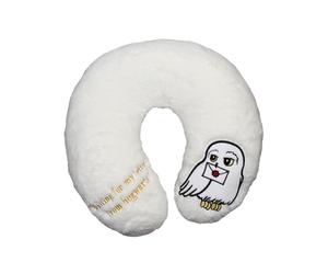 United Labels Harry Potter Hedwig Travel Neck Pillow - Comfortable Travel Pillow Neck Pillow Owl Letter Car Aeroplane White/Black