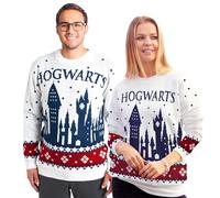 United Labels Harry Potter Hogwarts Christmas Jumper Merch for Men and Women White Sweatshirt 100% Polyacrylic