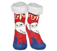 United Labels Harry Potter Women's Red Blue Fluffy Stopper Socks Hedwig Winter Socks Warm Socks Hut Socks, red/blue, 39-42