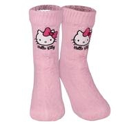 United Labels Hello Kitty Hut Socks - Knitted House Socks with Sherpa Lining for Women Cuddly Socks Fluffy Winter Socks Warm Women Socks One Size Pink