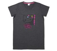 United Labels Hello Kitty Nightdress for Women - Sleep Shirt Pyjamas Short Sleeve Top Grey, gray, L