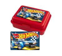 United Labels Hot Wheels Blue Car Lunch Box with Divider Red
