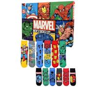 United Labels Marvel Advent Calendar with 12 Pairs of Socks for Men, Size 40-45, Calendar with Trainers and Long Socks, Christmas Calendar Gift