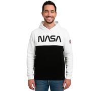 United Labels NASA Men's Hoodie Sweatshirt Pullover Long Sleeve White/Black