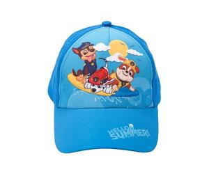 United Labels Paw Patrol Cap for Kids, Hello Summer Chase Marshall Rubble, Blue, Baseball Cap, Adjustable Cap for Boys and Girls, blue, 6 5/8