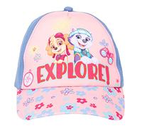 United Labels Paw Patrol Kids Explore Skye and Everest Pink Blue Baseball Cap Adjustable Cap for Girls, multicoloured, One Size