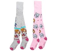 United Labels Paw Patrol Tights for Girls - Children's Knitted Tights Children's Tights Grey Pink (Pack of 2), grey/pink, 110-116