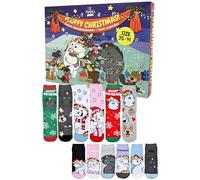 United Labels Pummel & Friends Pummeleinhorn Advent Calendar with 12 Pairs of Socks for Women, Size 35-41, Calendar with Trainers and Long Socks, Christmas Calendar Gift