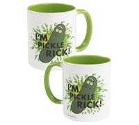 United Labels Rick and Morty Mug - I'm Pickle Rick Coffee Mug Mug Ceramic Coffee Mug White/Green 320 ml