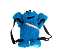 United Labels Sesame Street Cookie Monster Backpack 38 cm 3D Plush Backpack with Adjustable Straps Plush Toy Blue, blue, 38 cm