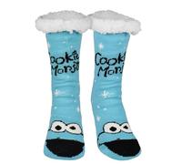 United Labels Sesame Street Cookie Monster Hut Socks - House Socks for Men Cuddly Socks Fluffy Winter Socks Warm Men Socks Blue