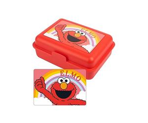United Labels Sesame Street Elmo Lunch Box with Divider, 17.5 x 12.8 x 6.9 cm, Red, Dishwasher Safe