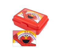 United Labels Sesame Street Lunch Box with Divider, 17.5 x 12.8 x 6.9 cm, Red, Elmo Lunch Box, Lunch Box, Dishwasher Safe