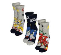 United Labels Sonic The Hedgehog Socks for Boys - Children's Socks Grey/Blue (Pack of 3), grey / blue, 23-26
