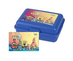 United Labels Spongebob Squarepants Lunchbox - All Friends Lunchbox with Divider Blue