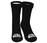 United Labels Star Wars Hut Socks - Knitted House Socks with Sherpa Lining for Men Cuddly Socks Fluffy Winter Socks Warm Men's Socks One Size Black