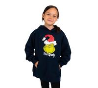 United Labels The Grinch Hoodie for Children, Dark Blue, Feelin Grinchy, Winter Pullover with Hood, Unisex for Boys and Girls, blue, 134-140